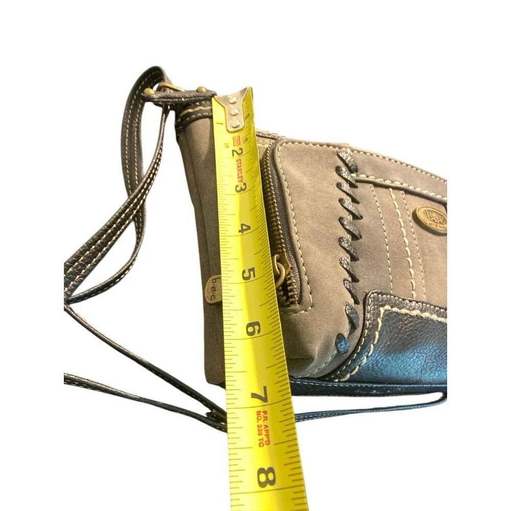 B.O.C‎ Born Concept Gray/ Black Crossbody Purse Faux Leather